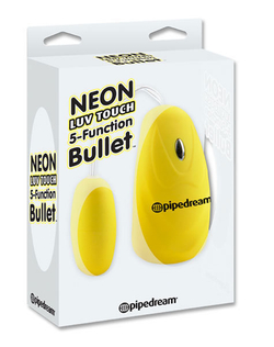 Желтая вибропуля из линейки Neon Luv Touch,  5.7 см