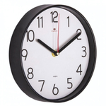 2019-111B Часы настенные круг d=19,5см, корпус черный, "Классика"