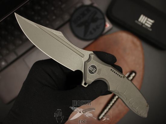 Складной нож WE Knife Chimera 814B c клинком из стали CPM-S35VN, рукоять титан