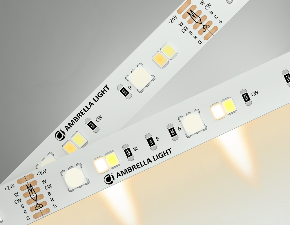 GS4501 5050+2835 90Led/ 13W m/ 24V IP20 RGB+CCT 3000-6500K/5000*12*1.87mm (6 конт.)