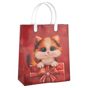 Сумка пластиковая ручка Россия 23*27 см 150 мкм Котенок  1 шт 40 шт/кор