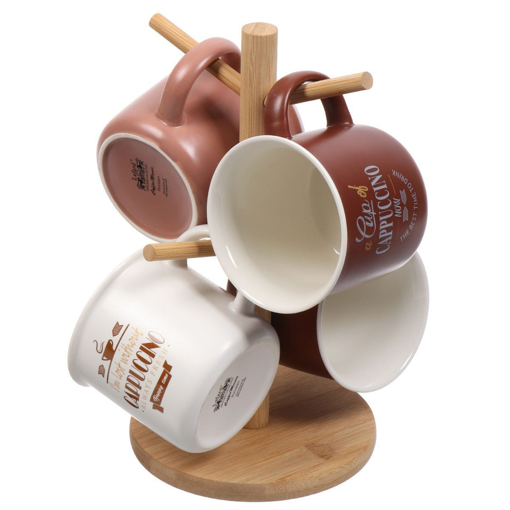 Набор чайный фарфор, 4 пр, 4 перс, 410 мл, на дер подст, Lefard, Break Time, 756-285, подар уп