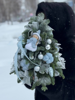 Елочка с серебряно-голубым декором