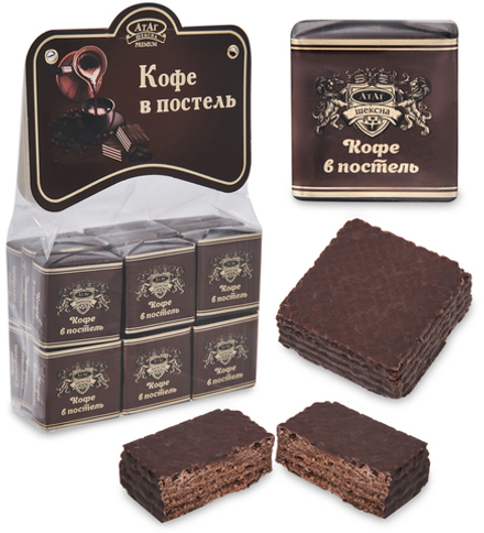 AT-111/1 Вафли глаз. «Кофе в постель» с ароматом кофе 210 гр