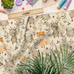 Ткань барби лесные животные сказочные