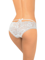 Оригинальные трусики-слипы с атласным бантом сзади (Размер: S) (Цвет: белый)