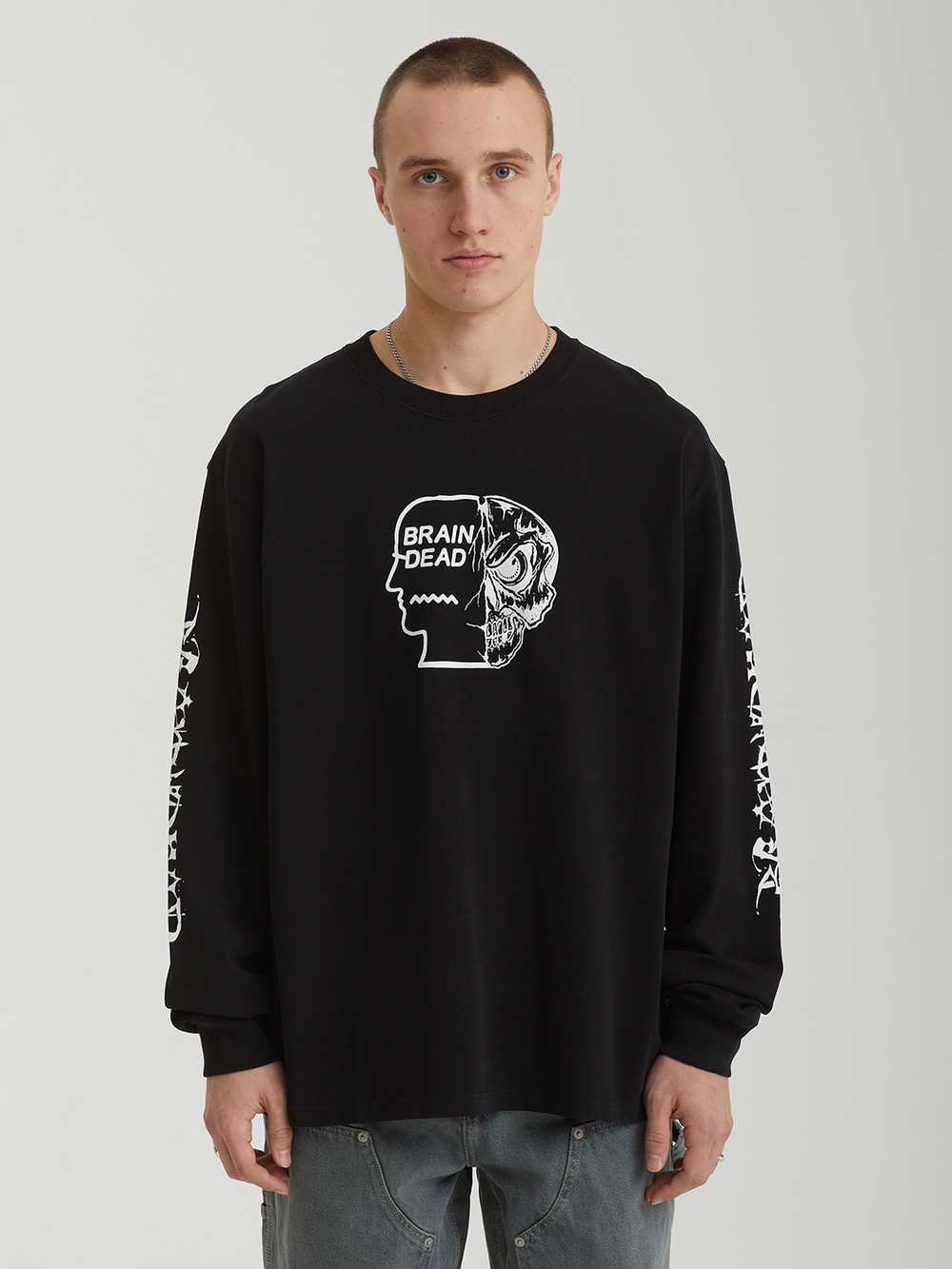 Мужской Лонгслив Skull Mech