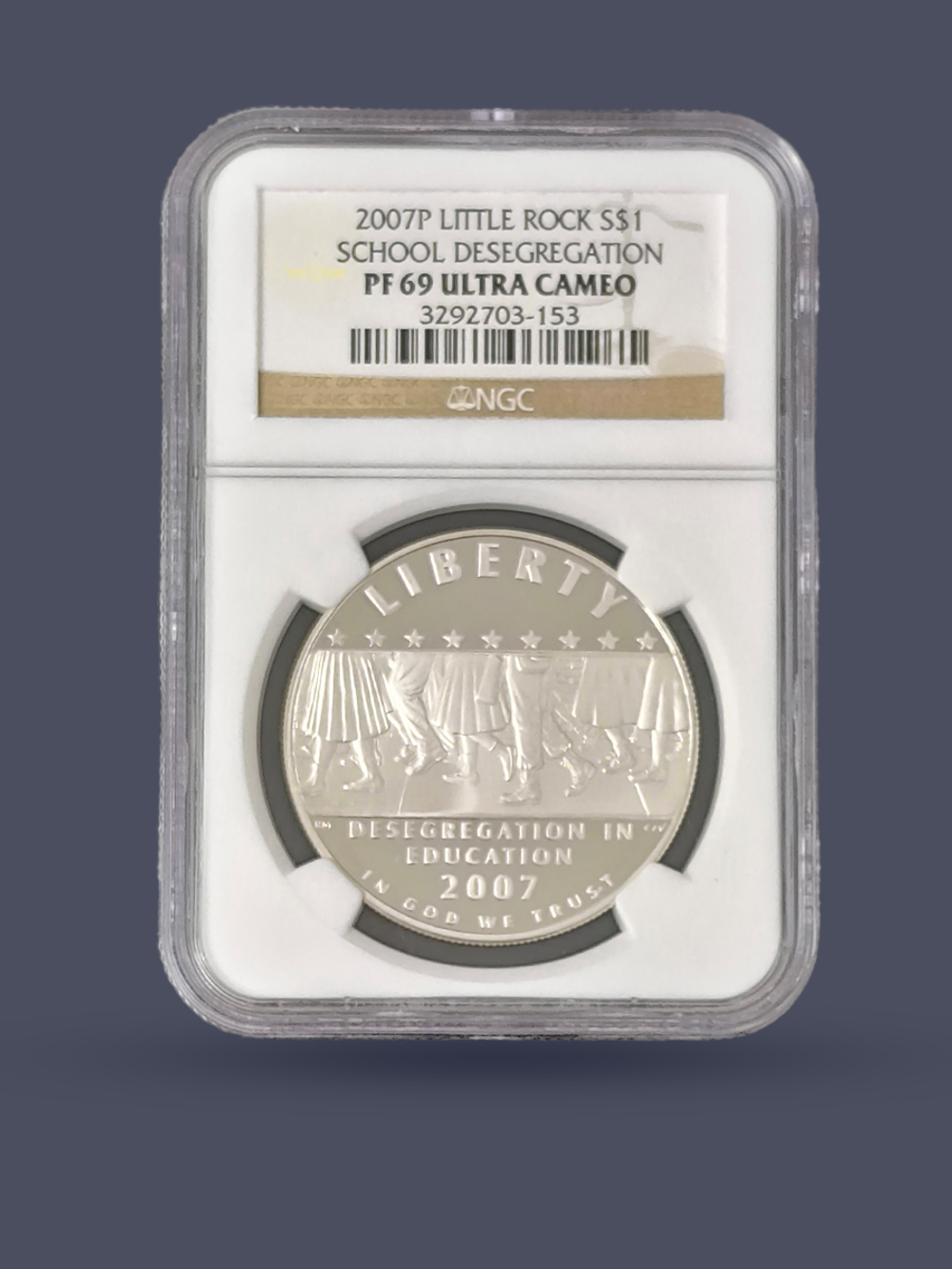 Монета 1 доллар (dollar) 2007 "Десегрегация в образовании"