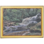 Алмазная мозаика на подрамнике с полным заполнением «МИР ЯРКИХ КРАСОК», водопад, 30*40см