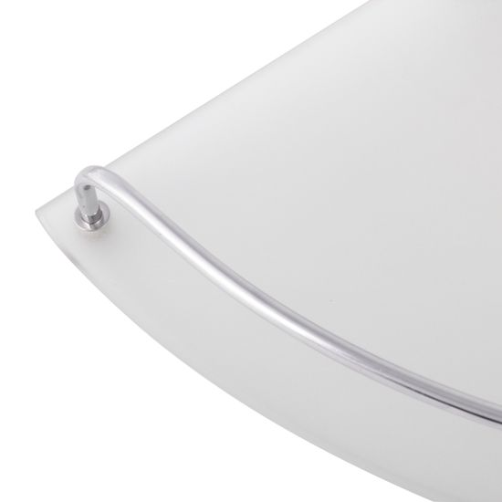 Полка угловая стеклянная на стальном креплении Besser BS 8817 (28,5х28,5х6 см)