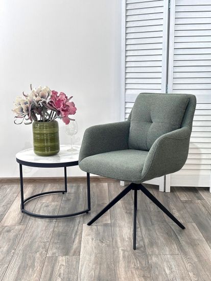 Стул MEADOW 360 град. поворот. Зеленый Lake-352, ткань / черный каркас