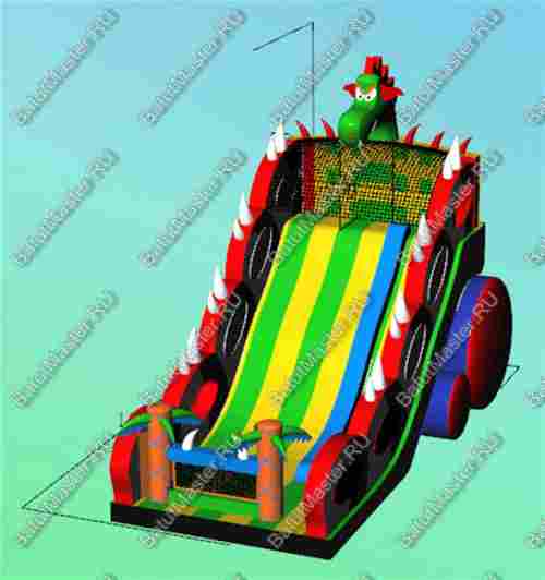 Батут-горка "Дракон 2", 11*6*9 м