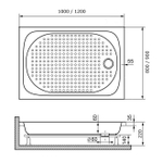 Душевой поддон прямоугольный RGW LUX/TN (800x1000)
