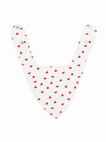 Двусторонний нагрудник (лапша) Сердечки (0-12 мес)