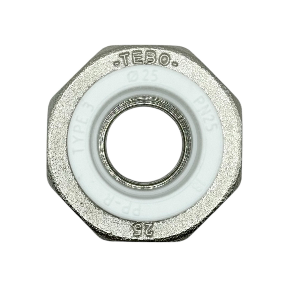 Муфта комбинированная разъемная (Американка) TEBO 25x1/2" внутренняя резьба под O-Ring кольцо