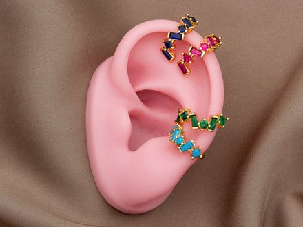 Кафф "Абстракция" с кристаллами