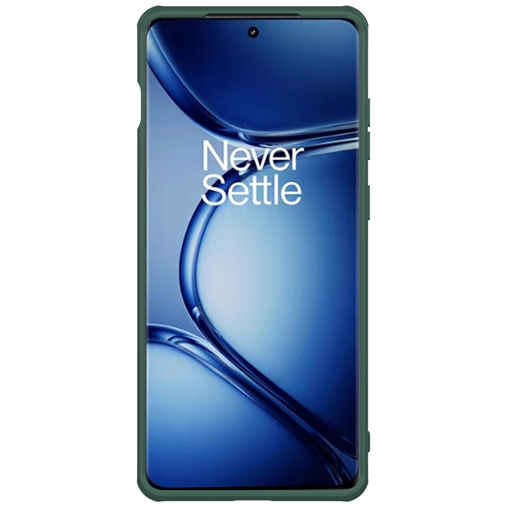 Чехол противоударный зеленого цвета (Deep Green) от Nillkin для OnePlus Ace 2 Pro, серия Super Frosted Shield Pro