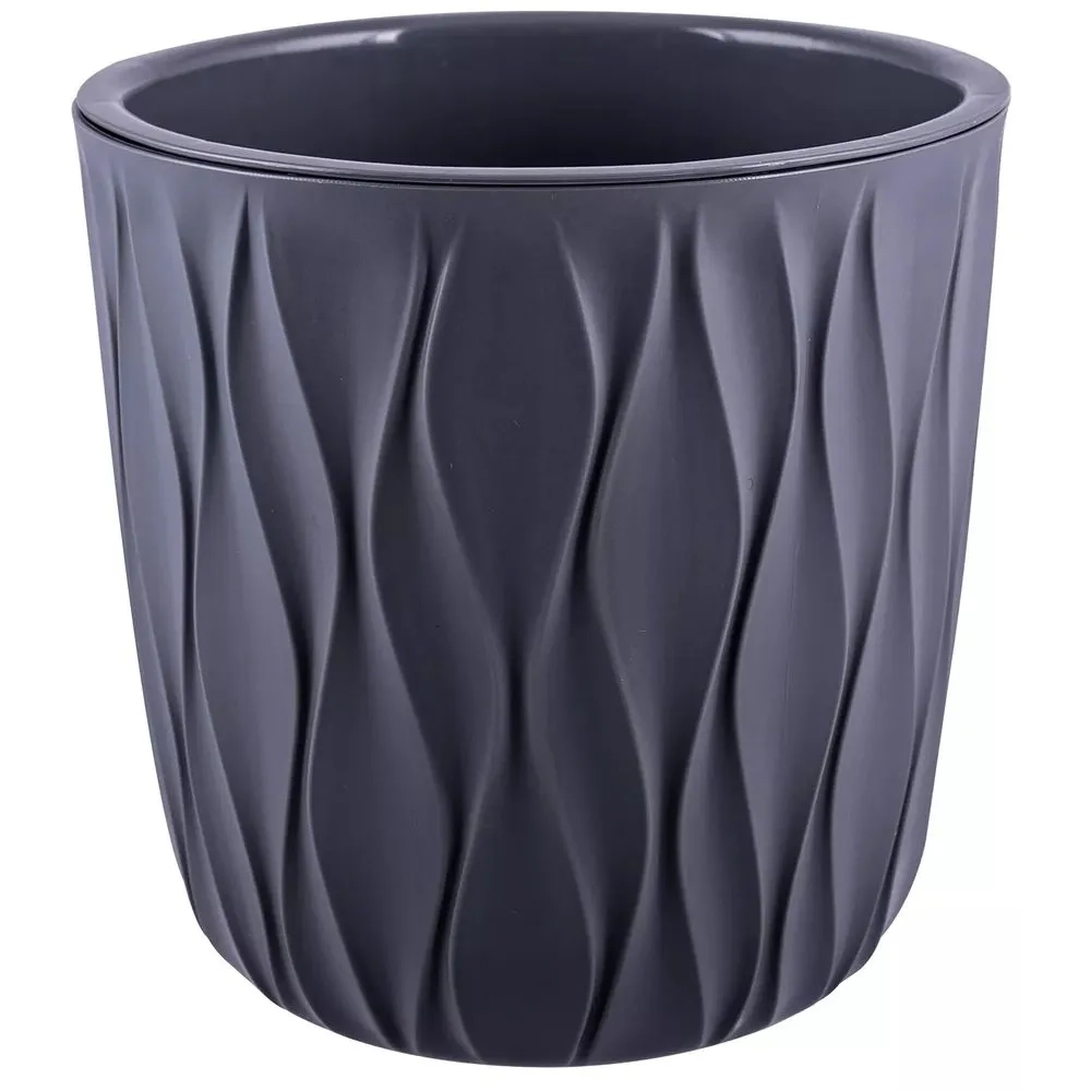 Горшок для цветов с дренажной вставкой Desert 2,3л (d157, h152мм)(серый)