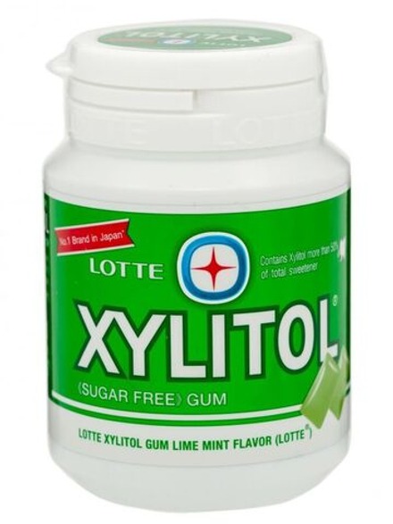 Резинка жевательная Xylitol Lime Mint "Лайм и мята", Thai Lotte, 58г