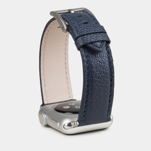 Ремешок для Apple Watch 44/45/46 mm из кожи козы, синего цвета