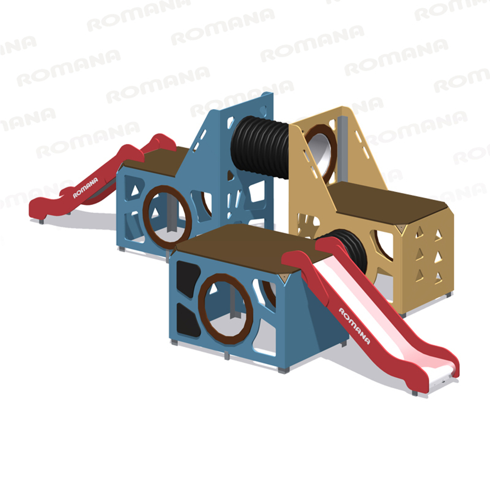 Детский игровой модуль с горкой Romana 115.27.00