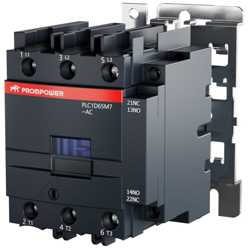 Контактор Prompower PLC1D65M7 серии Pulse, ток 65А, 3 полюса, доп контакт 1НО+1НЗ, катушка 230AC