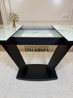 Кухонный раздвижной стол "Прадо", белый мрамор