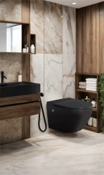 Унитаз SELLA Aria Pulse MB подвесной с функцией импульсного смыва, безободковый Ceruttispa CT10194 (590х360х380)