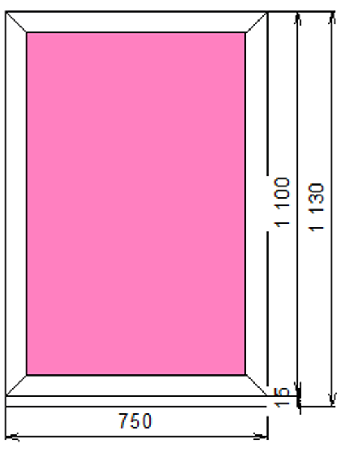 Пластиковое окно 1100 х 750 ТермА Эко