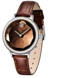 Часы наручные кварцевые BENYAR на кожаном ремешке, синий/коричневый W10680-02