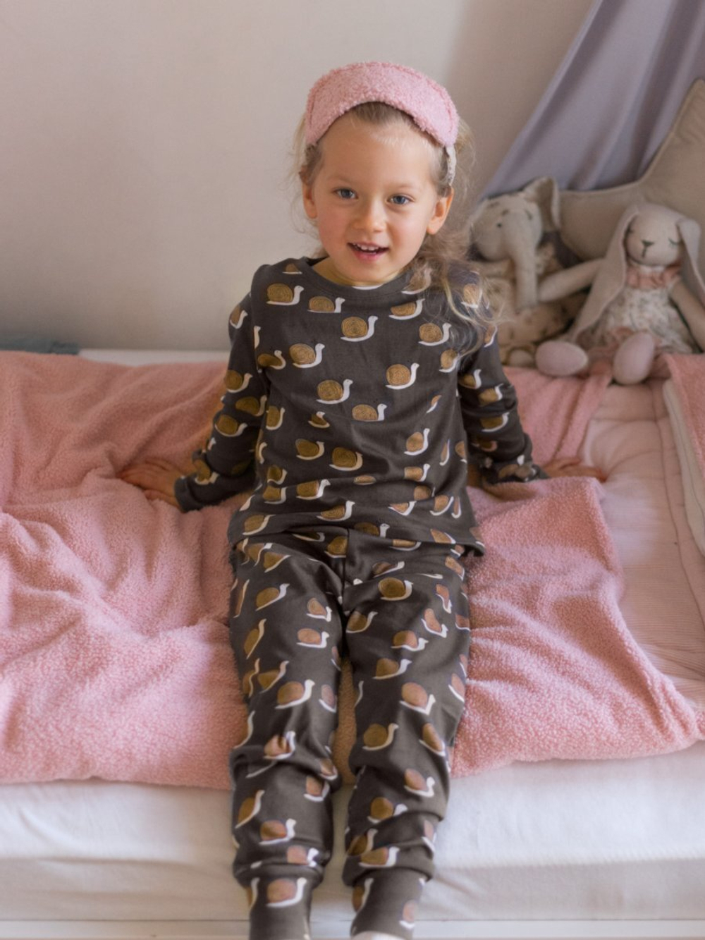 Пижама Mjölk Улитки, на манжетах