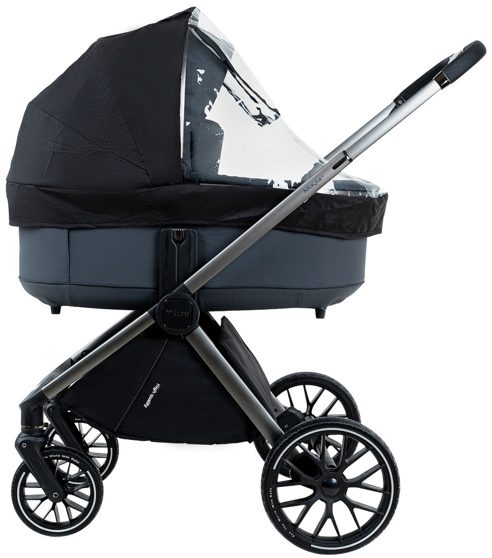 Детская коляска Pituso Mayla Plus 3 в 1 с автокреслом Santiso Pro Black Graphite