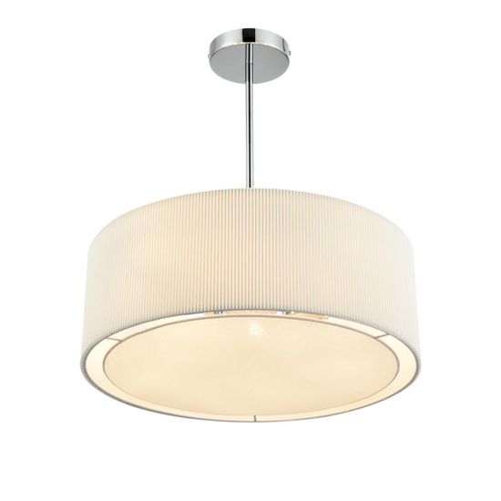 8110/5 MODERNI LN25 138 хром/белый, металл/текстиль Люстра подвесная E14 5*40W 220V ZIGRISA