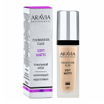 Матирующий тональный крем для лица #02 Светло-бежевый Aravia Professional Foundation Soft Matte Rosy Beige 30мл