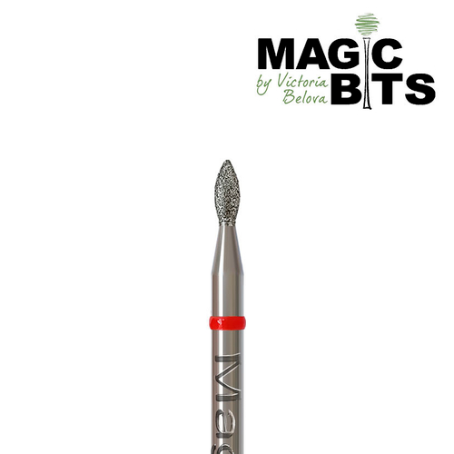 Magic Bits фреза почка 22 красная насечка