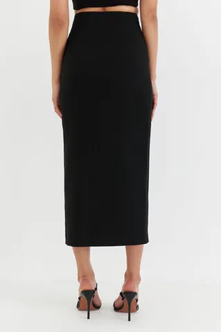 Юбка костюмная черного цвета