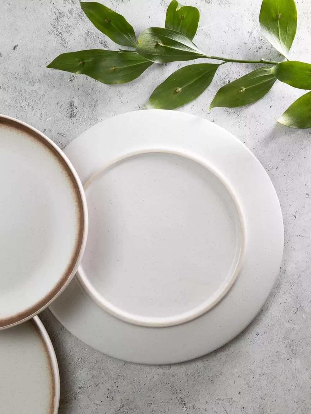 Тарелка сервировочная с бортиком, 20 см, Белый песок