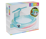 Бассейн надувной Intex 57440 Whale Spray 201х196х91 см / Круглый бассейн Интекс с водяным фонтаном распылителем Кит для дачи