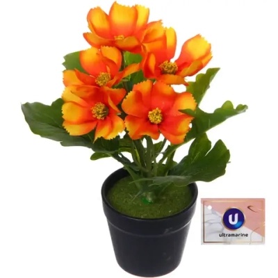 Цветочная композиция «Поцелуй лета» Космея оранжевая 20см