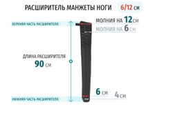 Seven Liner (Zam-01) Расширители манжет для ног, L на 6/12 см (стандартная стопа)