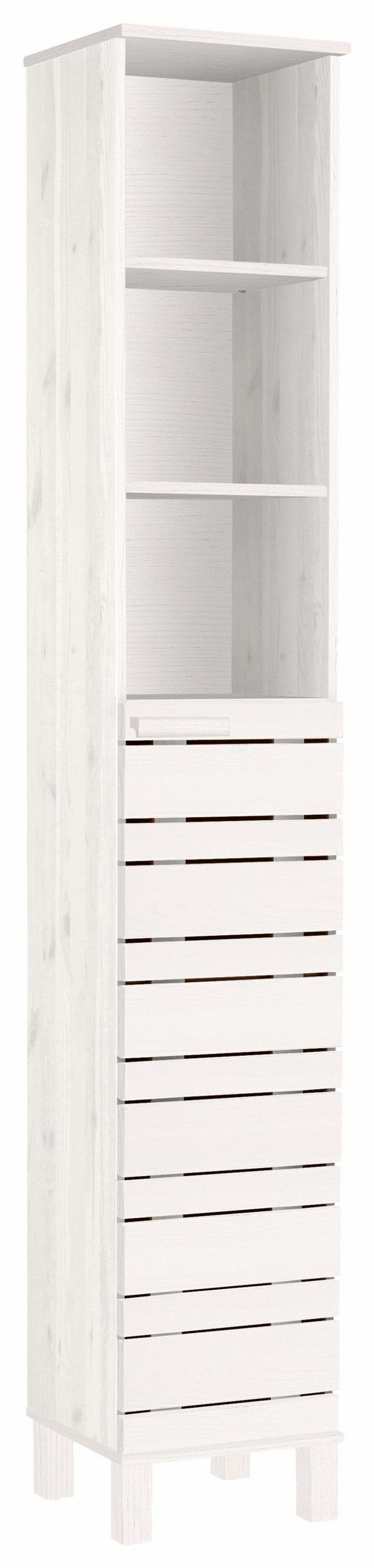 Шкаф для одежды 30х30х180, Джосси, распашной для одежды, для ванной комнаты деревянный, белый, Dipriz