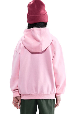 Детская теннисная куртка Nike Kids Sportswear Club Fleece Oversized Full Zip - med soft pink/white