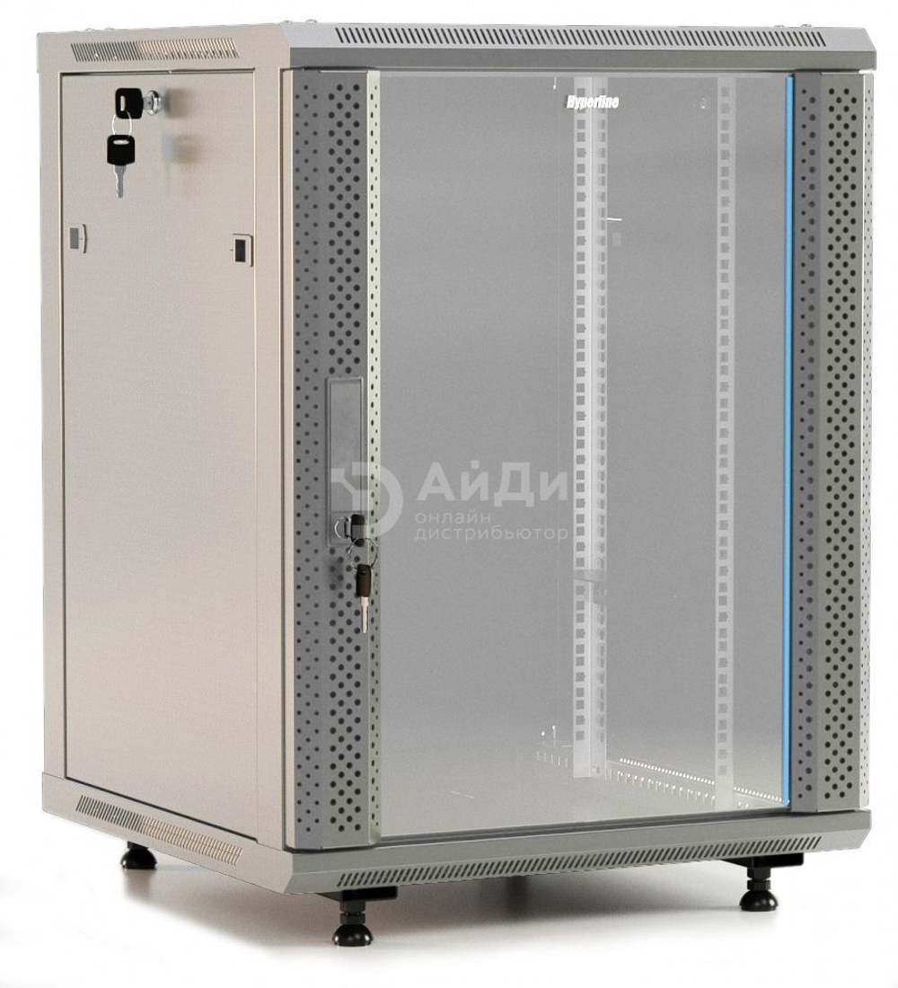 Шкаф телекоммуникационный настенный Hyperline TWB-FC-2266-GP-RAL7035