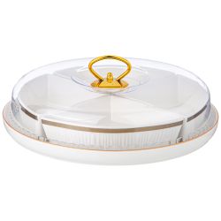 МЕНАЖНИЦА LEFARD "HERBAL" 4 СЕКЦИИ С ПЛАСТИК. КРЫШКОЙ НА ПОДСТАВКЕ (КОР=10ШТ.)