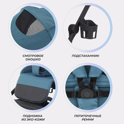 Детская прогулочная коляска Rant Ace Blue