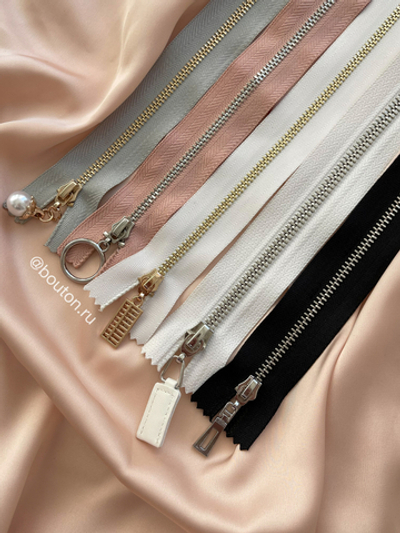 Молния Черная Серебро Неразъемная