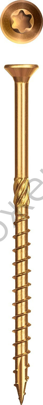 ЗУБР КС-П 50 х 4.5 мм, TX25, потай, конструкционный саморез, желтый цинк, 200 шт (30041-45-050)