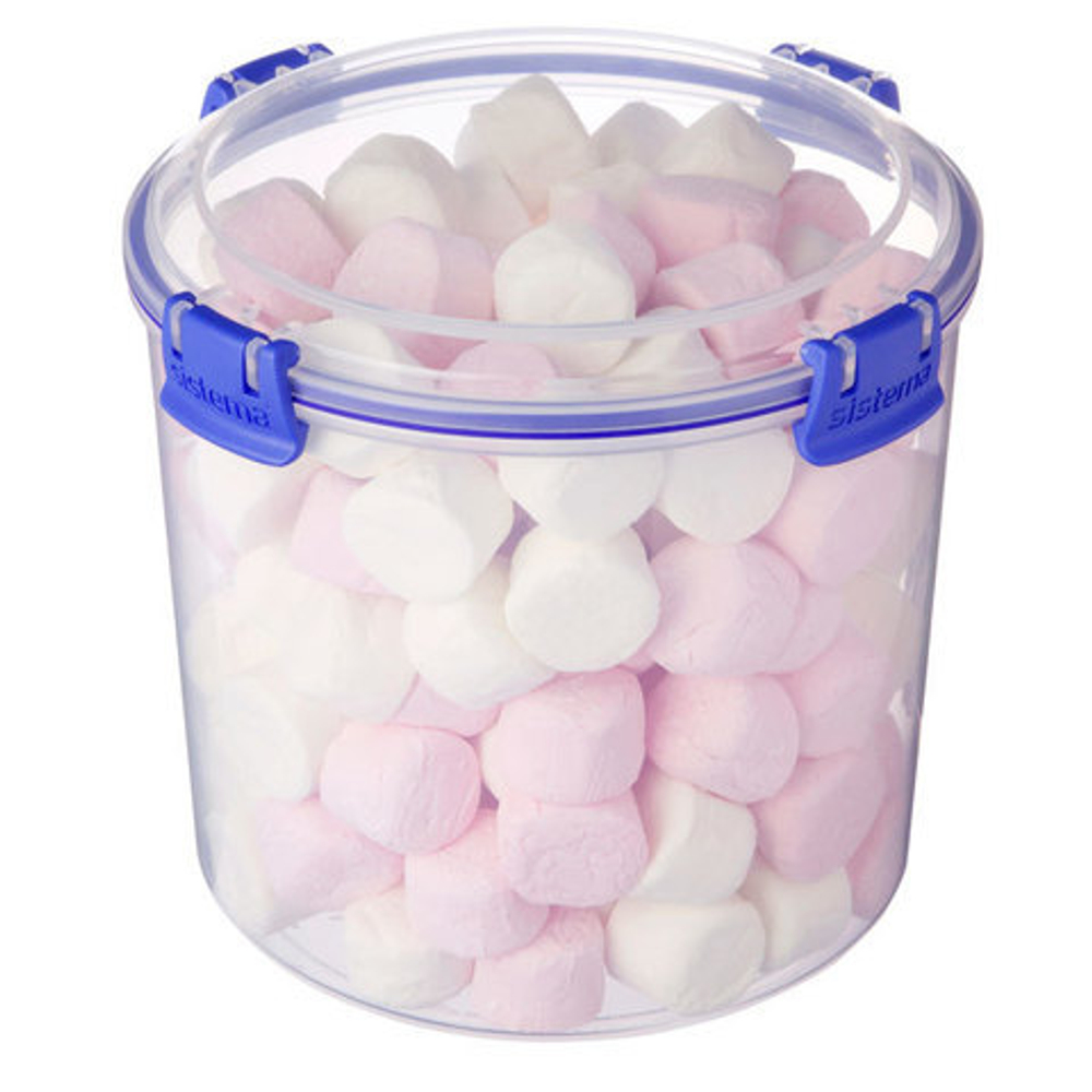 Контейнер круглый 2.2л Sistema Klip It синий