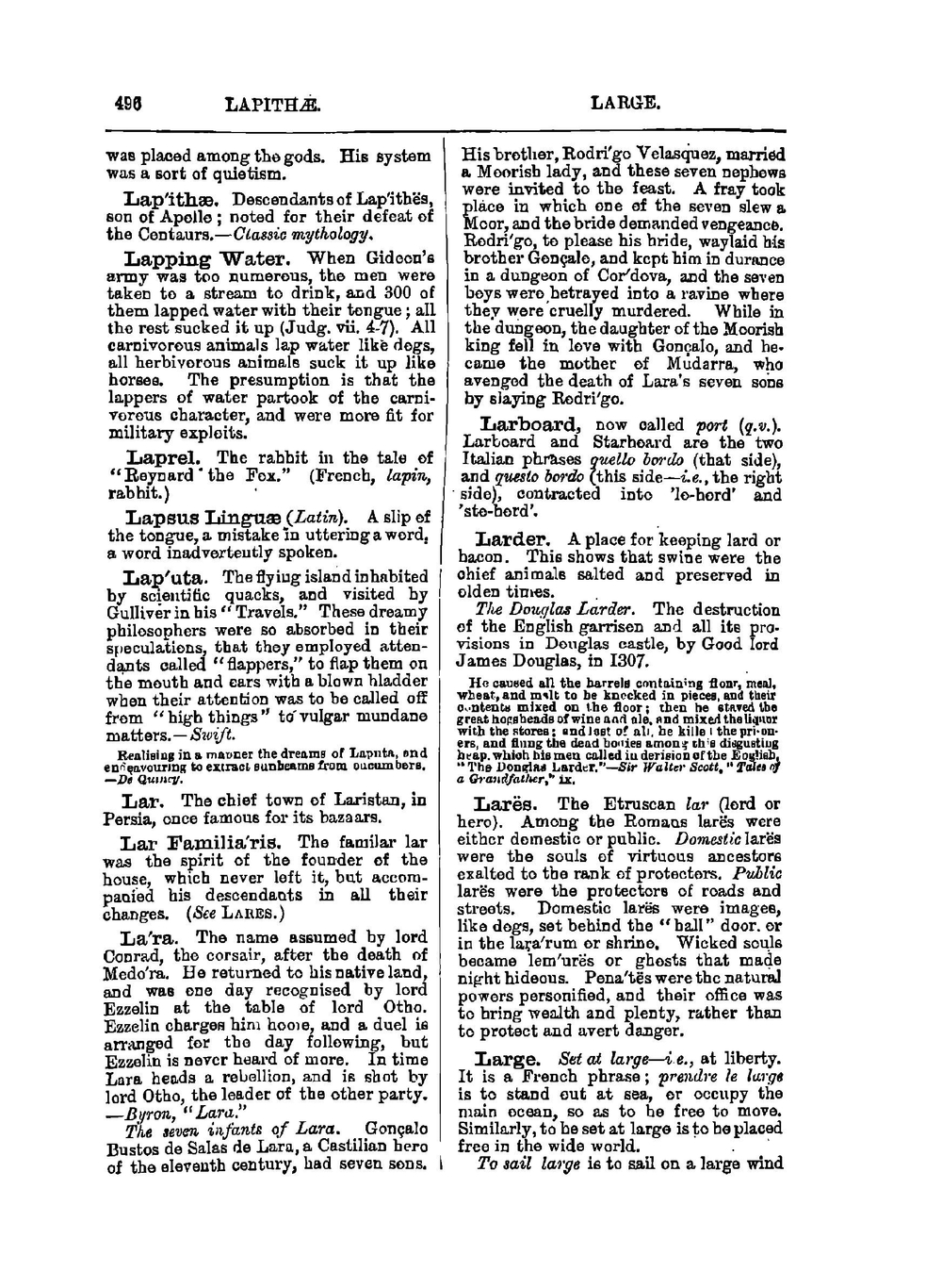 Dictionary of Phrase and Fable. Giving the Derivation, Source, or Origin of Common Phrases, Alusions, and Words that have a Tale to Tell. Part 2 | Brewer Ebenezer Cobham