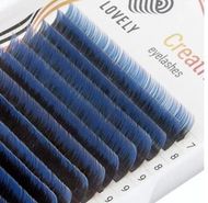 Ресницы 0,10/mix D (7-13мм) Lovely двухтон синие 20 лин